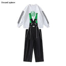 Boys Hip Hop Loose Overalls Girls K-pop Cargo Pants Kids Dungaree Joggers Children Jumpsuit Street Dance Romper Teen Streetwear