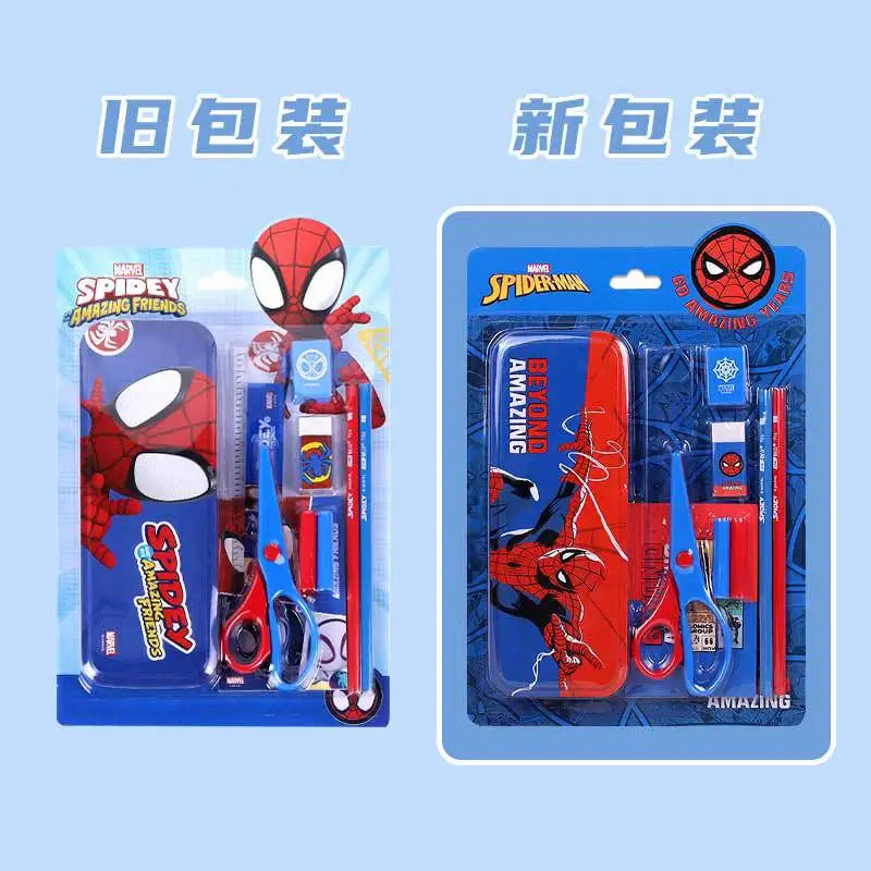 Disney Stationery Set Gift Box Mickey Minne SpiderMan Lotso Frozen Primary student School Supplies Boys girls Children's Gift
