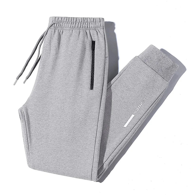 Pantalones deportivos de invierno para hombre, cálidos, con forro polar cepillado, talla grande, más gruesos, 2024 