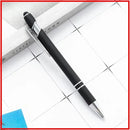 20-200 Pens Wholesale Metal Ballpoint Pen Touch Screen Pen Office School Advertising Pen Custom Logo Text Laser Engraving