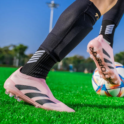New TF/FG Men Soccer Shoes Original Futsal Society Football Field Boot Match Cleats Resistant Football Shoes Grass Training Turf