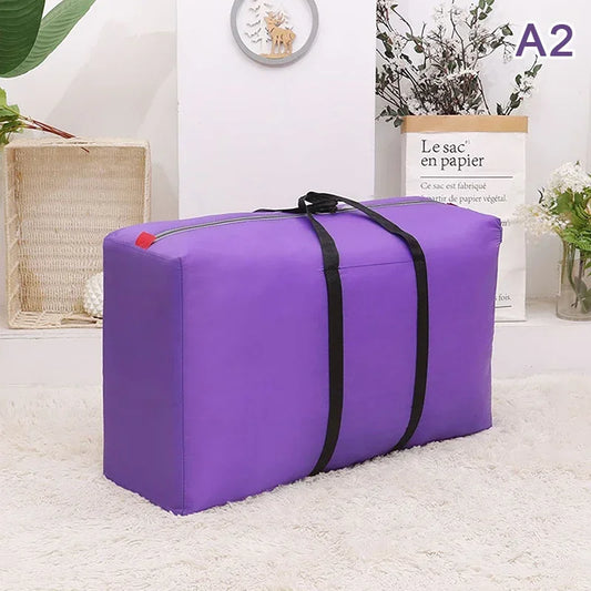 Unisex Large Capacity Luggage Bag Travel Clothes Storage Bags Zipper Oxford Weekend Bag Thin Portable Moving Luggage Bags