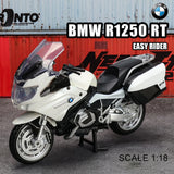 MSZ 1:18 BMW R1250 RT Police Motorcycle Alloy Model Static Die Casting Model Children's Toy Car Motorcycle Model Collection Gift
