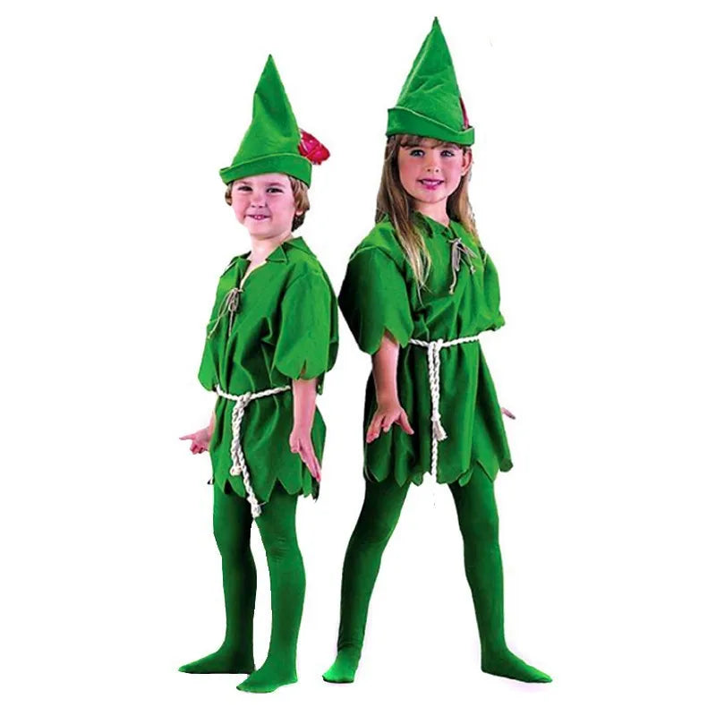 Disney Cartoon Green Elf Robin Hood Cosplay Halloween Costumes for Men Women Adult Clothing Carnival Party Ball Costume Kid Gift