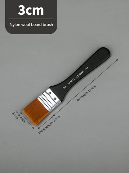 Borrence 1/2/3/5pcs Memory Nylon Paint Brushes Set for Acrylic Oil Drawing Watercolor Wooden Painting Brush Tools Art Supplies