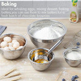 Mixing Bowls with Lids and Non-Slip Bases, Stainless Steel Mixing Bowls Set for Baking, Nesting Storage Bowls, JT227, 6 Pcs