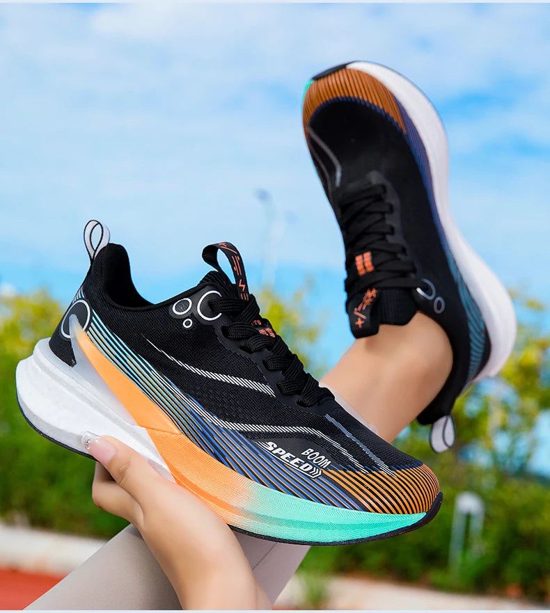 2025 Men's And Women's Professional Carbon Board Marathon Running Shoes Shock Absorption Ultralight Stable Support Sports Shoes