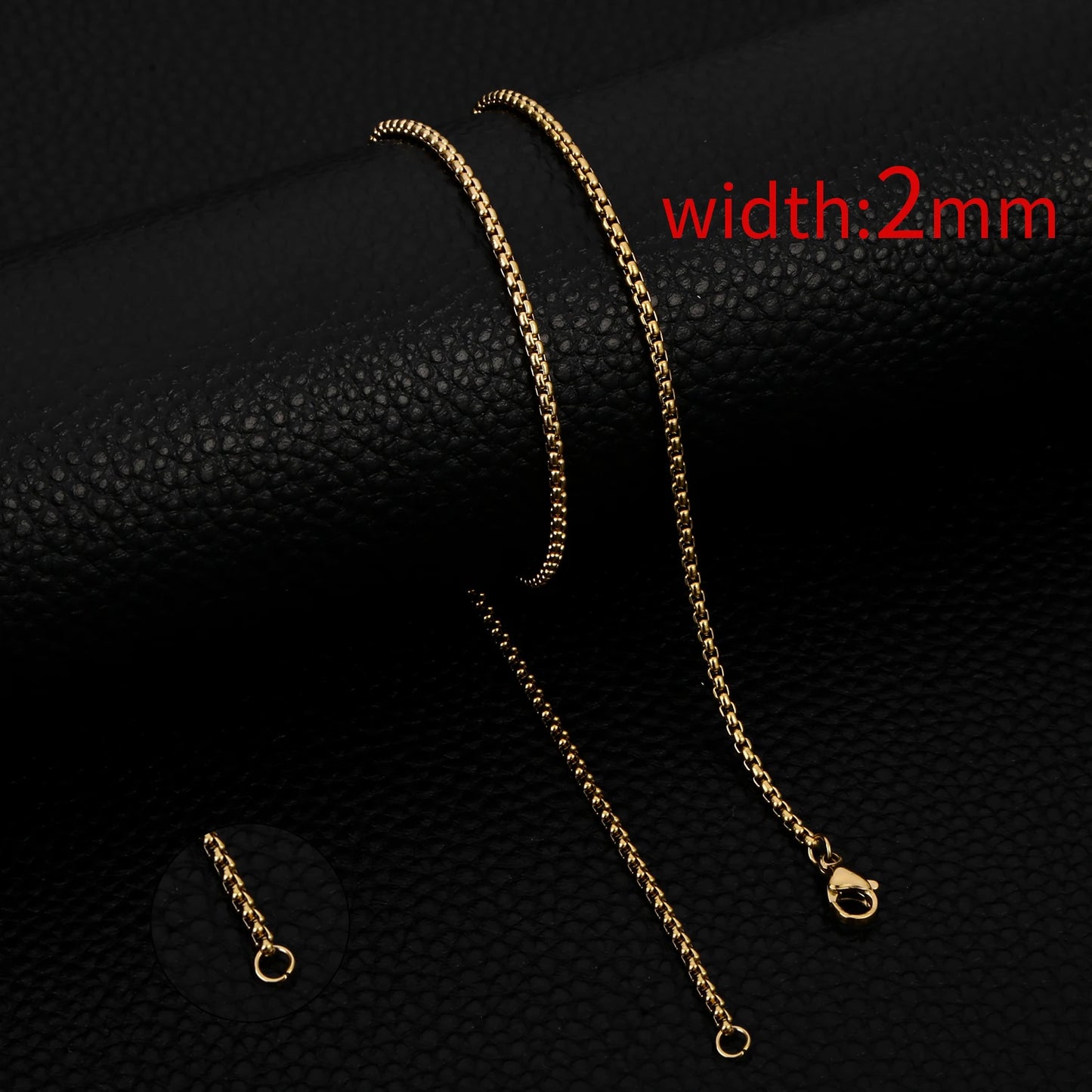 Collar HIYEE de cadena clásica de cuerda para hombre, ancho de 2/3/4/5 mm, cadena cubana tipo fígaro de acero inoxidable, joyería para hombre y mujer.