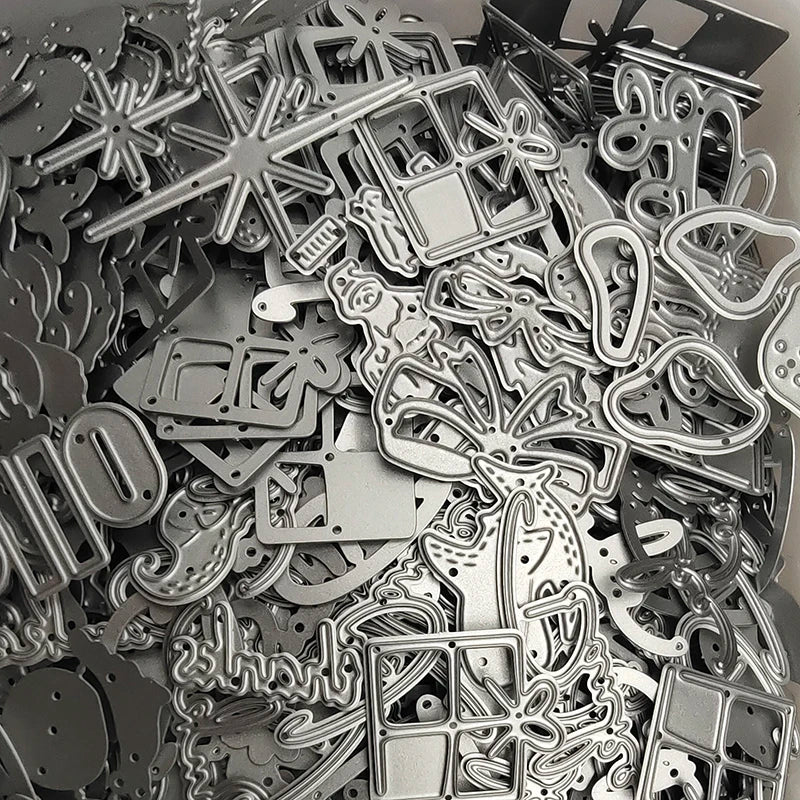 2023 New Mystery Box Randomly Selected Lucky Bags Small Animals Leaves Letters Flower Metal Cutting Dies for Scrapbook Stencils