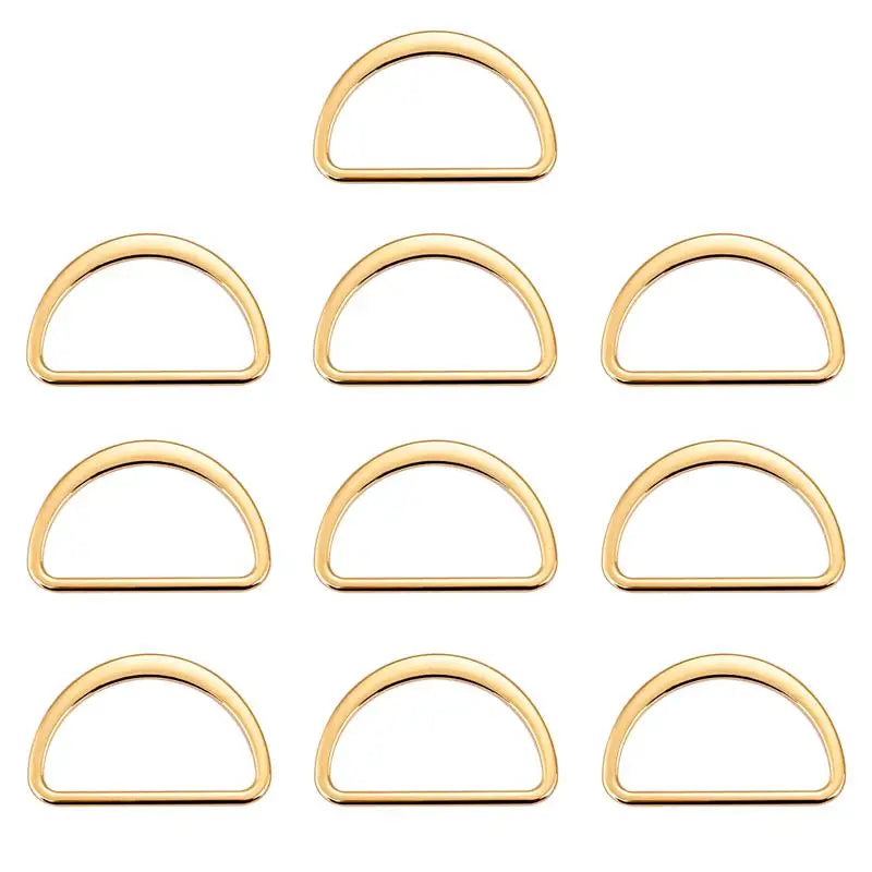 10pcs D-Shaped Buckle D Ring Connection Alloy Metal Silver Gold For Shoes Bags Backpack Buckles DIY Accessory 15/20/25/30/40mm