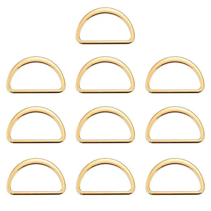 10pcs D-Shaped Buckle D Ring Connection Alloy Metal Silver Gold For Shoes Bags Backpack Buckles DIY Accessory 15/20/25/30/40mm