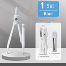 8PCS/Set Plastic Ruler Compasses Set Transparent Straight Ruler Measuring Ruler Set Square Eraser Protractor School Office