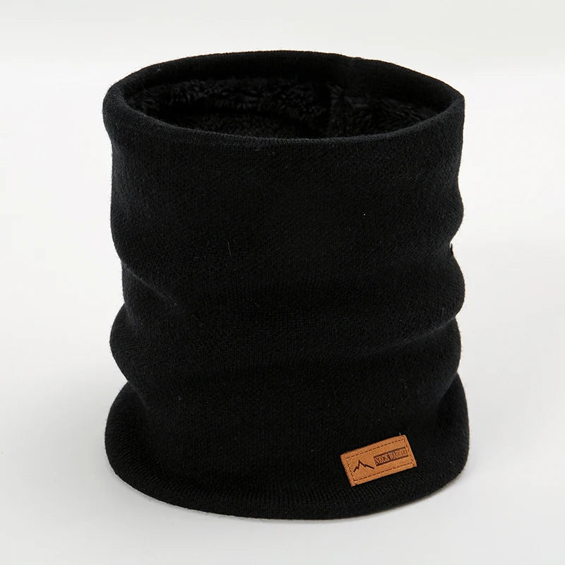 Bufanda cálida de invierno 2023 para mujer, de punto, con anillos de felpa, lisa, para hombre y mujer.