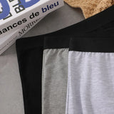 6Pcs Men Panties Cotton Underwear Soft Breathable Boxer Underwear Trendy Simple Hot-Selling Men's Boxer Underwear Fashion Pop