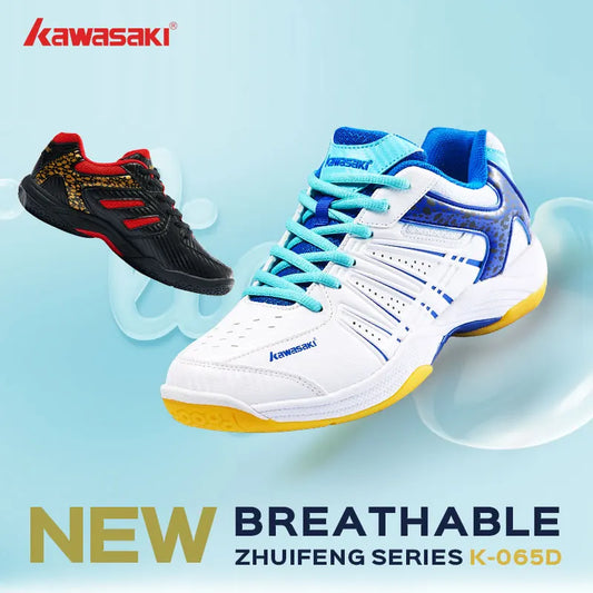Kawasaki New Badminton Shoes Sneakers Men's Tennis Breathable Anti-Slippery Sport Shoes for Men Women K-065D