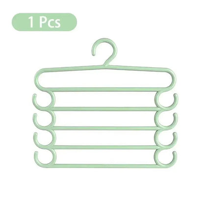 1/2/3pcs Pants Rack Multifunctional Household Saving Space Multi Layer Trousers Hanger Pants Closet Color Clothes Peg 5 Layers