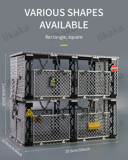 MOC Military Prison Building Blocks Military Restricted Area Trap Blocks Toys Sets DIY Construction Bricks Toys for Boys Gifts