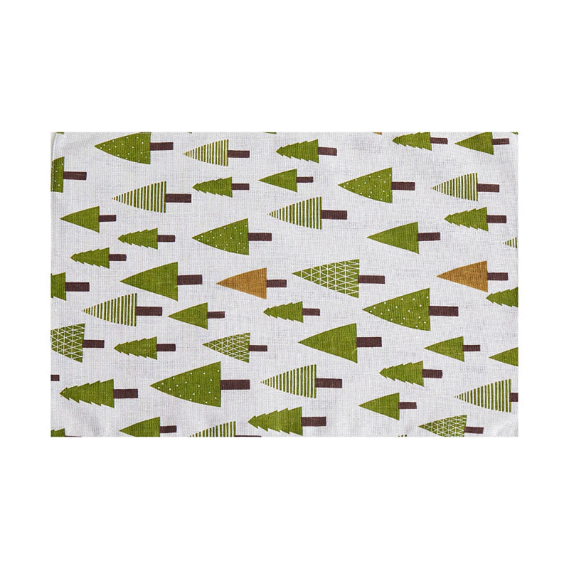 4 Pcs/Set Simple Tableware Mat Rectangle Individual Placemats Heat Insulation Dining Table Mat Table Decoration And Accessories