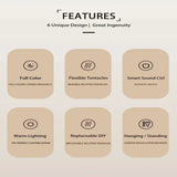 Upgraded Silent Jellyfish Lamp, Jelly Fish Light With Dancing Legs, Voice Control for Bedrooms, Living Room and Christmas Gifts