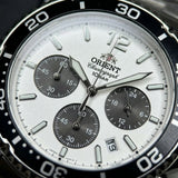 Relógio masculino cronógrafo solar diver em aço inox a prova de agua 200mm