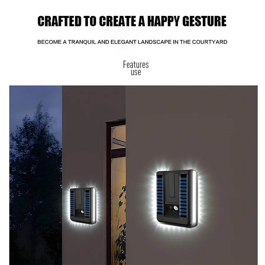 New Outdoor Solar Sensor Wall Light Folding  Light 3 Modes 120°  Adjustable Waterproof Courtyard Corridor Balcony Outdoor