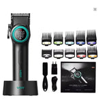 VGR 001 977 new hair trimming set high-end men's hair clipper intelligent digital display electric carving and whitening trimmer