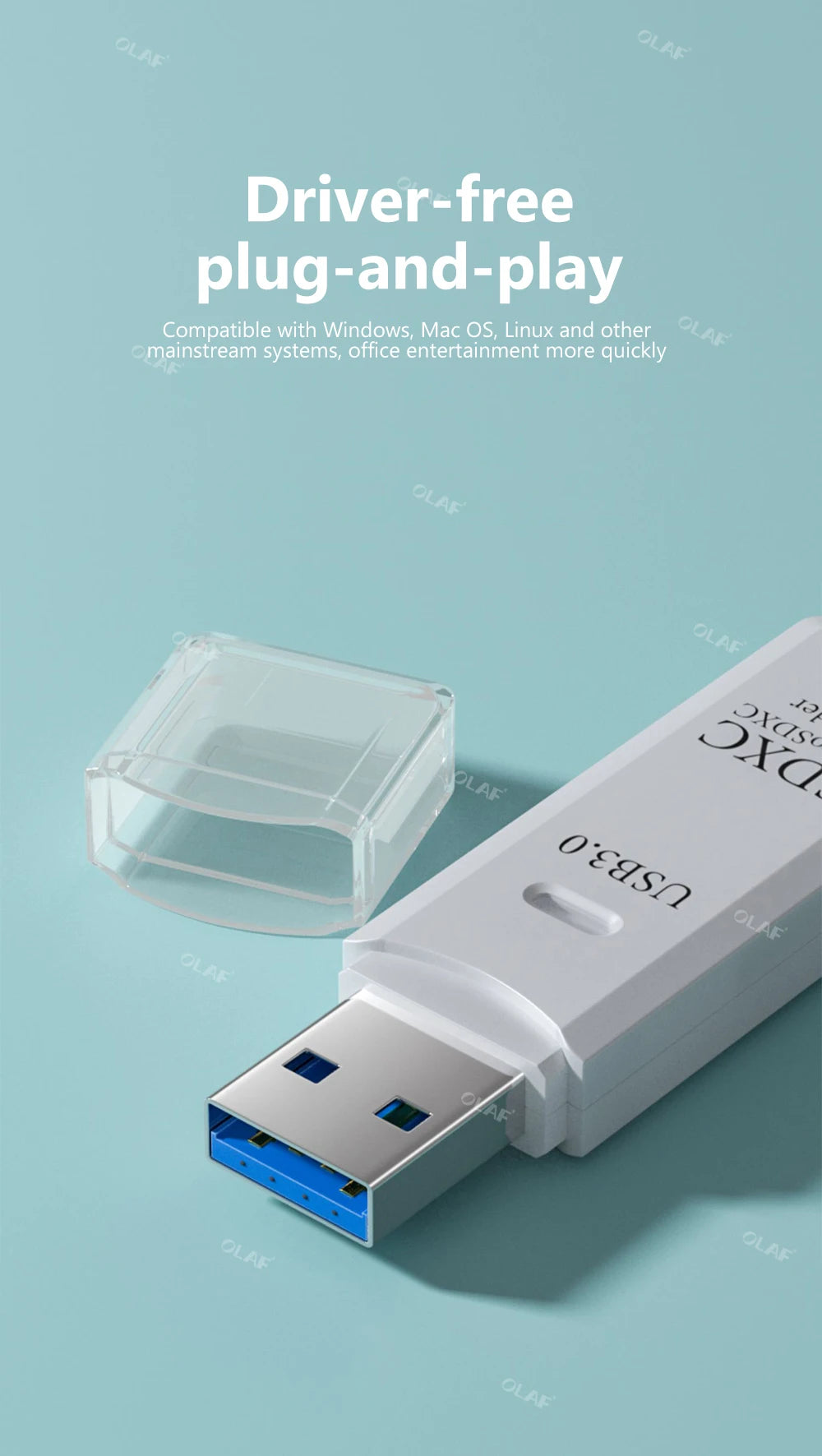 USB 3.0 Card Reader Micro SD TF Memory Card Reading Adapter High Speed ​​2 IN 1 Card Reader For Phone PC Laptop Accessories U disk