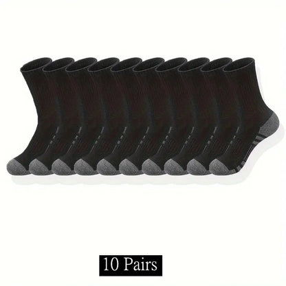 10/20/30 Pairs Men's Classic Crew Socks Unisex Sports Socks for Men Running Basketball Anti-slip Outdoor Breathable Man Socks