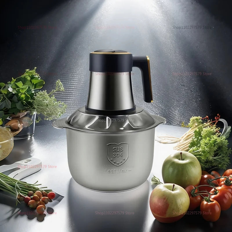 5L Electric Meat Grinder Stainless Steel Food Processor Chopper Kitchen Utensils Vegetable and Fruit Chopper Kitchens Utensil