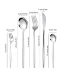 30pc Stainless steel cutlery set steak knife fruit fork dessert spoon set