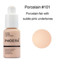30ml phoera fundação base de maquiagem creme mineral toque branqueamento corretivo macio fosco óleo-controle ofertas quentes fundação tslm1