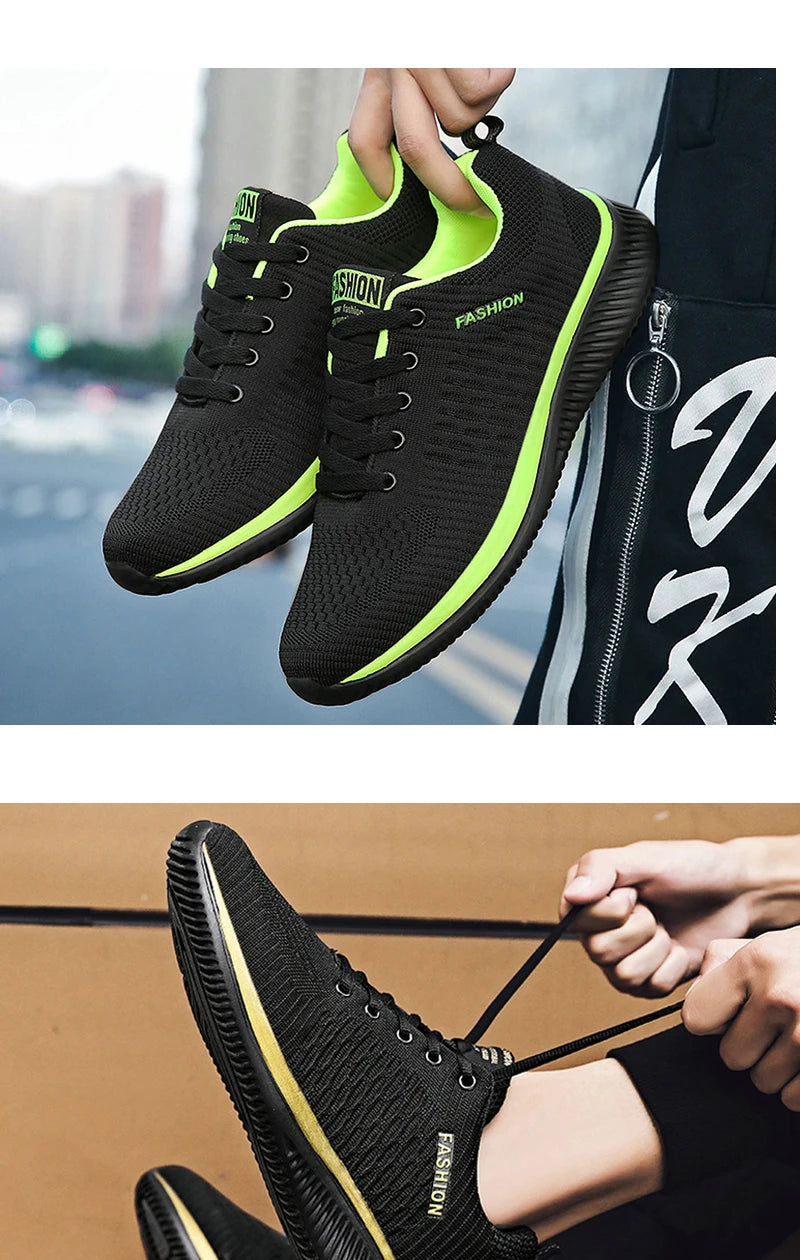YRZL Sneakers Men Running Shoes Lightweight Sport Classical Mesh Breathable Casual Shoes Fashion Non Slip Shoes for Men