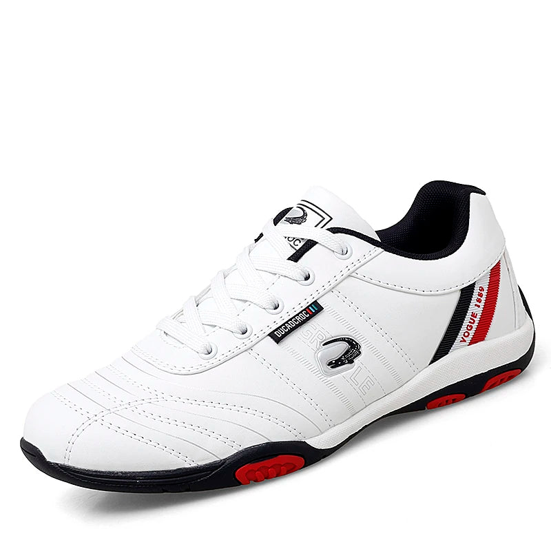 Men's Sports Shoes Leather Waterproof Running Sneakers Luxury Walking Gym Shoes Man Non-slip Training Sneakers Flat Shoes Tennis
