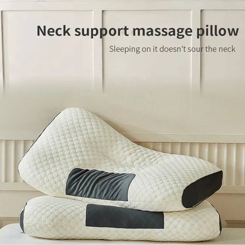 Knitted cotton pillow, cervical spine protection, sleep aid, pillow core, special household dormitory student pillow for adults