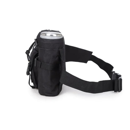 Tactical Running Waist Bag Outdoor Small Waterproof Canvas Backpack Unisex Sports Functional Bottle Carrier For Outdoor Activiti