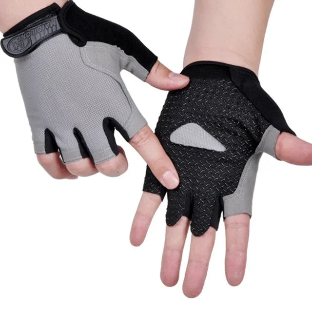 Men Women Gym Gloves Weight Lifting Dumbbell Fitness Sport Training Exercise Gloves Non-slip Breathable Fingerless Cycling Gloves 