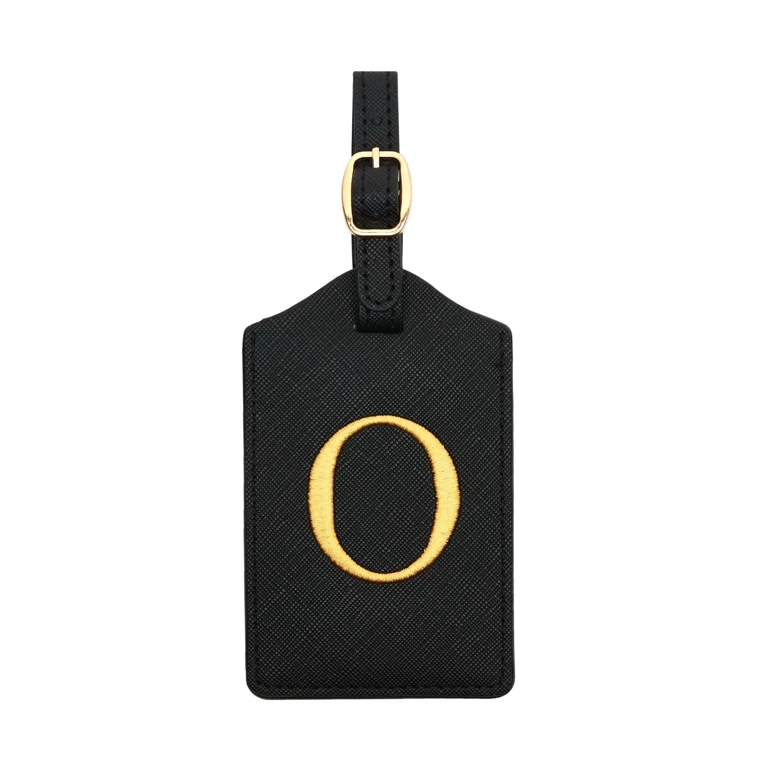 PU Leather Luggage Tag for Travel - Durable Suitcase ID Tag with Privacy Cover & Name Card Slot (A-Z) liu