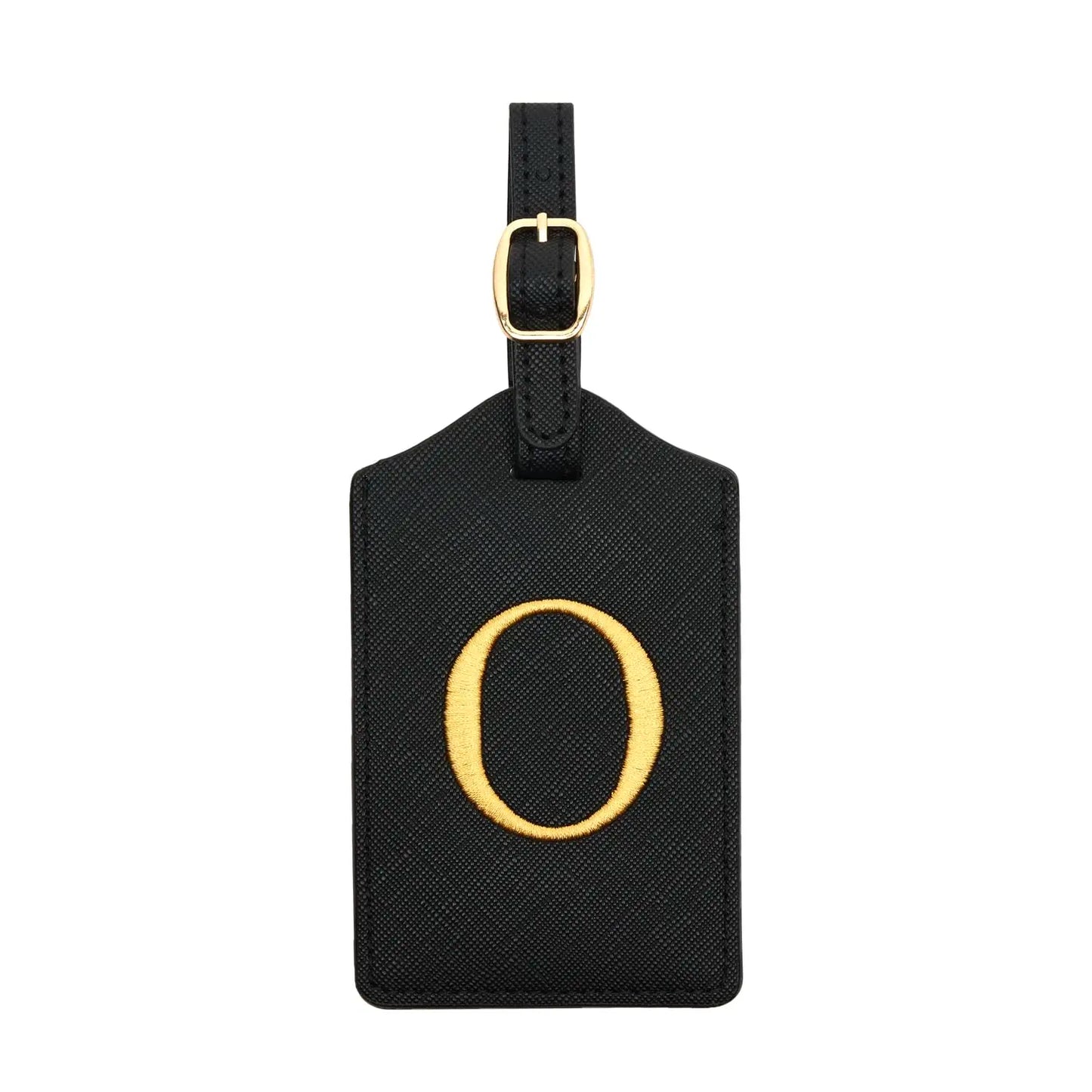 PU Leather Luggage Tag for Travel - Durable Suitcase ID Tag with Privacy Cover & Name Card Slot (A-Z) liu
