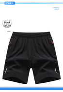 Summer Running Sports Shorts Men Breathable Beach Shorts Ice Silk Comfortable Elastic Waist Fitness Basketball Short Sportswear