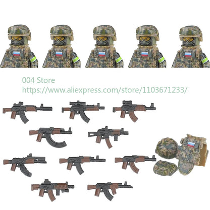 Military Special Forces Action Figure Building Blocks Ghillie Suit Weapons Sniper SWAT Ghost KSK Police Bandit Boy Toy Gift F029