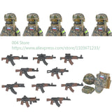 Military Special Forces Action Figure Building Blocks Ghillie Suit Weapons Sniper SWAT Ghost KSK Police Bandit Boy Toy Gift F029