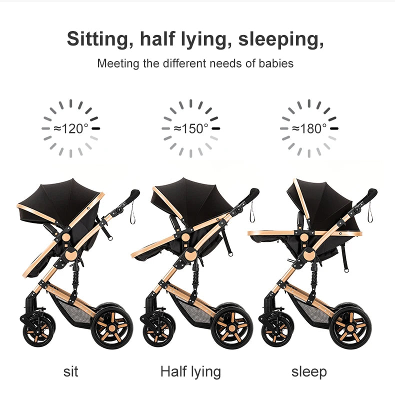 Cochecitos 3 en 1, cochecito de bebé, asiento de coche, cochecito de viaje, cochecito para recién nacidos, paisaje alto, artículos para madres, niños y bebés.