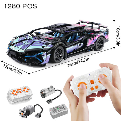 Riceblock Technical 1:14 Racing Sport Car Model Building Blocks Bricks MOC City Vehicle Supercar Adult Toy For Boy Children Gift