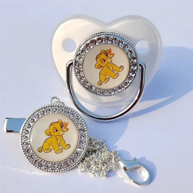 2024 Shiny Baby Pacifier Clamp Miniso Lion King BPA-Free Dummy Unique Designed Baby Shower Gift Pacifiers for Babies 0-18 Months 
