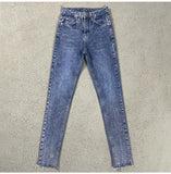 Spring Summer 2024 New Fashion Harem Denim Pants Female Rhinestones Korean Version High Waist Slim Elastic Jeans Pencil Pants