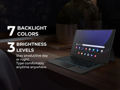 Keyboard Magnetic Detachable Book Cover Style Keyboard Multi-Touch Trackpad Wireless Keyboard For Samsung Galaxy Tab S9 Ultra