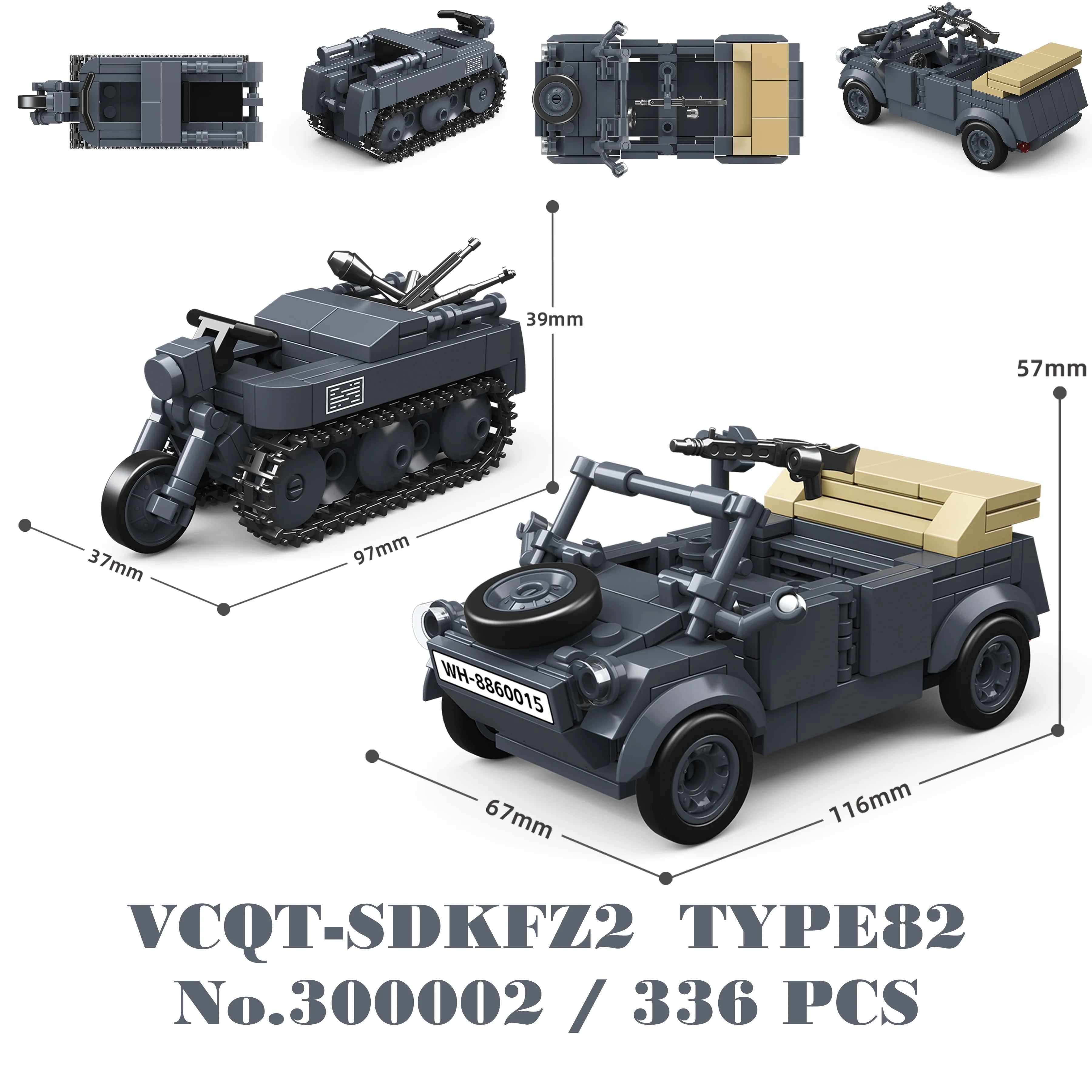 Military WW2 Tanks Tiger Sherman T34 Panzer Vehicle Airplane Army Soldier Weapons Model Building Block Brick Children Kids Toys
