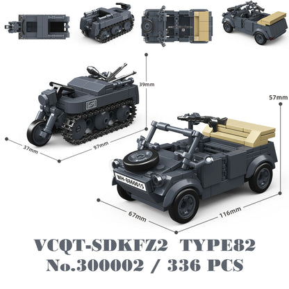 Military WW2 Tanks Tiger Sherman T34 Panzer Vehicle Airplane Army Soldier Weapons Model Building Block Brick Children Kids Toys