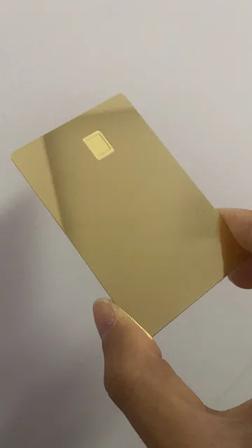 Small Chip Slot Metal Business Card, cartão de crédito com tira e assinatura, frete grátis, em branco 4442, 1Pc