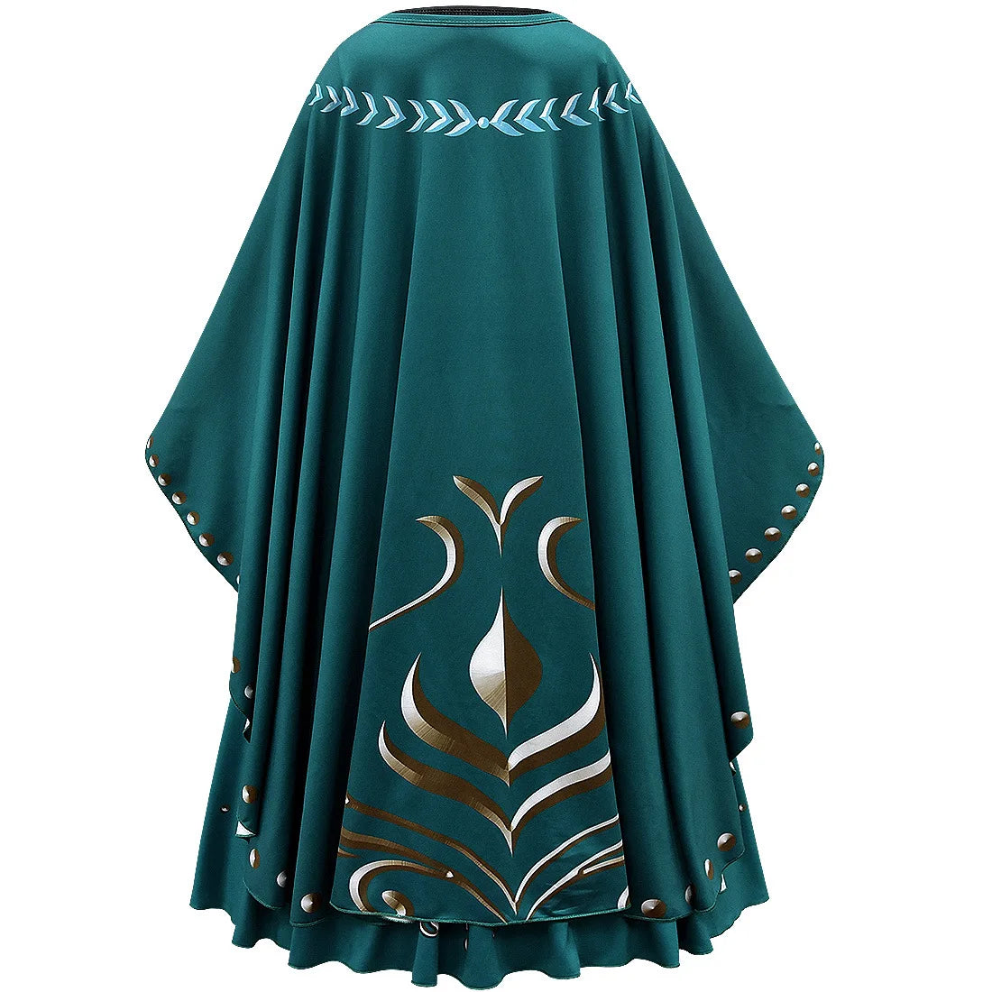 Frozen Green Anna Princess Girls Cosplay Costume Full Long Sleeve Dress With Cloak Carnival Party Kids Clothes Birthday Dress